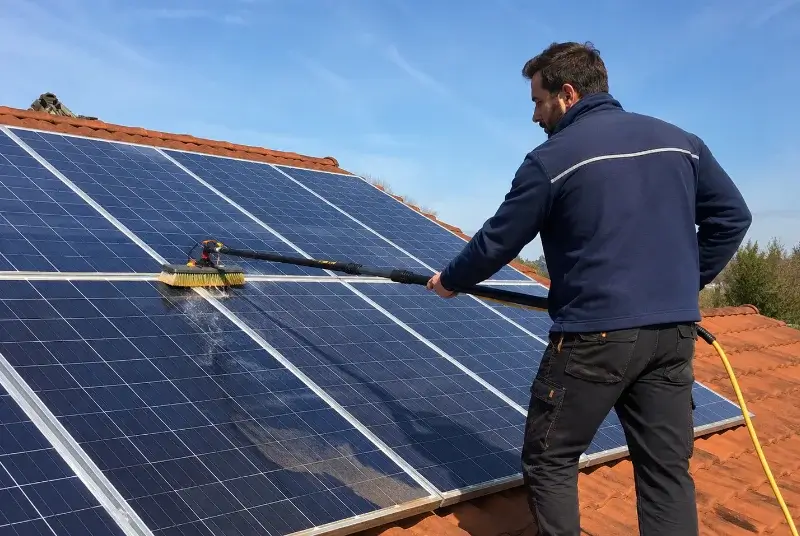 Nettoyage et entretien de panneaux solaires à la Clisse