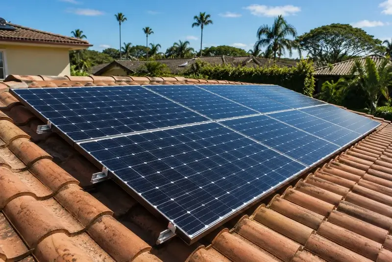 Installation de panneaux solaires à la Clisse